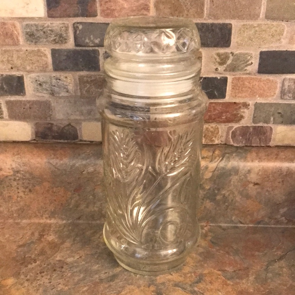 Planters Clear Glass Jar with Lid 1982